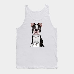 Cute Boston Terrier Drawing Tank Top